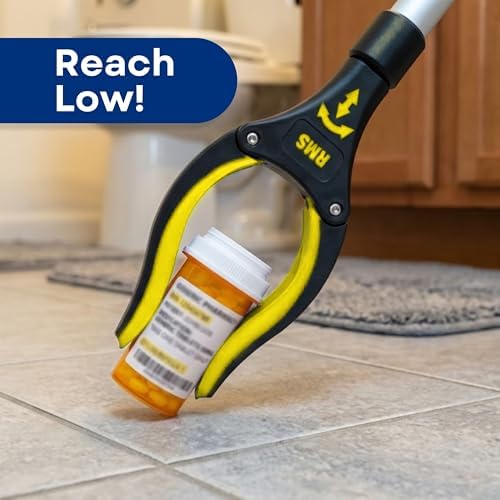RMS 2-Pack 32 Inch Extra Long Grabber Reacher with Rotating Jaw (Yellow) - Image 4