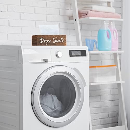 Blulu Dryer Sheet Holder for Laundry Room Wooden Dryer Sheet Container Sheets Dispenser Box Wooden Container Modern for Organizing Fabric Laundry Pods, 7.87 x 4.72 x 2.75 Inches(Dark Brown) - Image 4