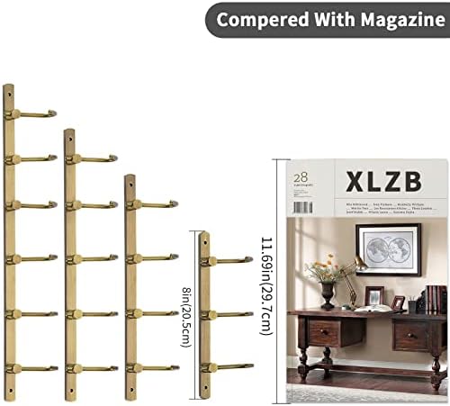 WINCASE Antique Brass Towel Hook Rack, Brushed Wall Hooks with 3 Hooks - Rustic Bath Coat Hook Holders - Image 6