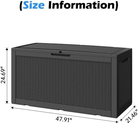 Outdoor Storage Box Waterproof, 100 Gallon Deck Box For Patio Storage - Image 2