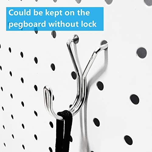 FRIMOONY Pegboard Hooks, with Bins, Peg Locks, for Organizing Various Tools, 131 PCS, 60 of Which are Locks - Image 5