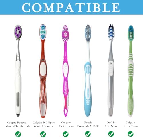 Linkidea 5-Slot Wall Mount Waterproof Toothbrush Holder for Bathroom, Plastic Organizer for Toothpaste, Compatible with Oral-B CrossAction, Colgate Renewal Manual Toothbrush (White) - Image 5