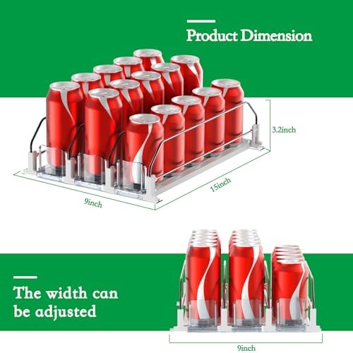 SZNLZQ Drink Organizer for Fridge,Holds 15 Cans - Image 4
