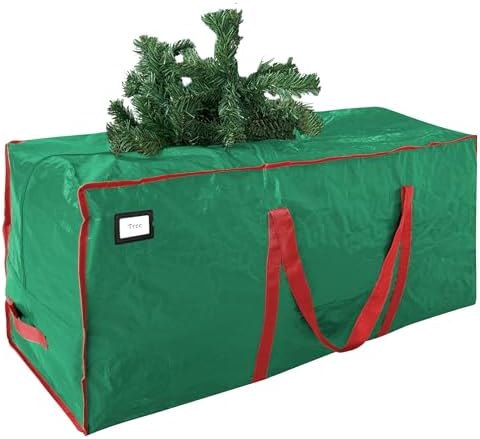 Cosy Family 7.5 ft Christmas Tree Storage Bag - Durable Heavy Duty Extra Large Artificial Xmas Holiday Tree Bag with Reinforced Handles and Dual Zippers Wide Opening - Green by Cosy+Family