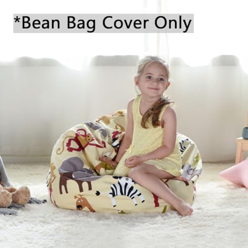 YuppieLife Stuffed Animal Storage Bean Bag Cover, 27" Velvet Toy Organizer - Image 5