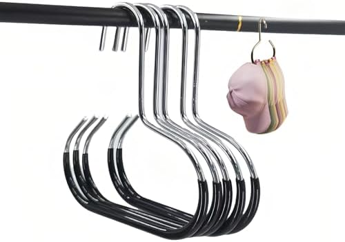 Multi-Functional Space-Saving Hat & Scarf Hanger - Non-Slip PVC Coated Clothes Rack Organizer for Closet, Wall, Balcony - Durable & Versatile Hanger for Hats, Ties, Scarves, Delicate Fabrics (10PCS) by Chinshwehaw