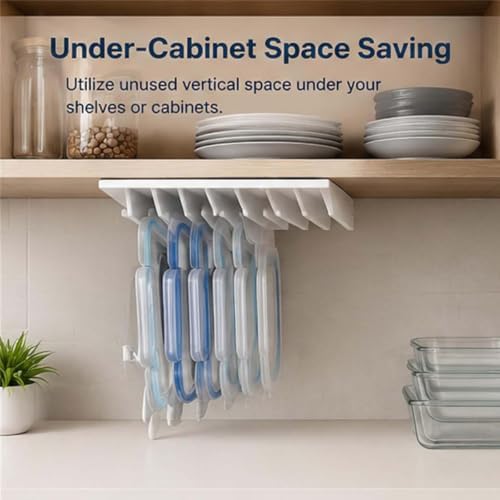 Lid Loft Lid Organizer, 10-Slot LidLoft Hanging Organizer in Cabinet - Image 4