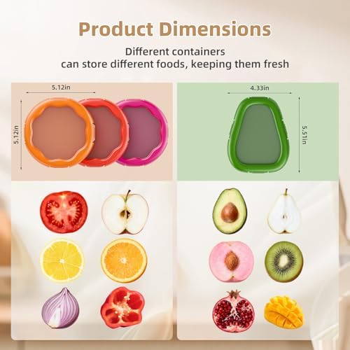 TQRR Avocado Saver and Onion Storage-4Pcs Fruit Fresh Storage Containers - Image 2