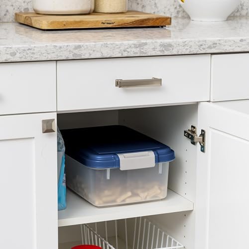 IRIS USA Dog Food Storage Container, Up to 11 lbs, Navy, Made in USA - Image 5