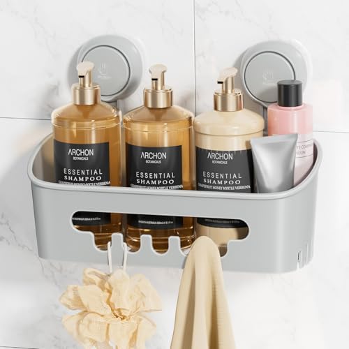 LEVERLOC Shower Caddy Suction Cup,Shower Organizer Bathroom Shelf by LEVERLOC