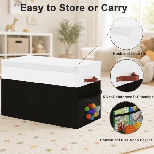 Large Toy Storage Box with Lid, Toy Chest Organizer Bin for Kids - Image 5