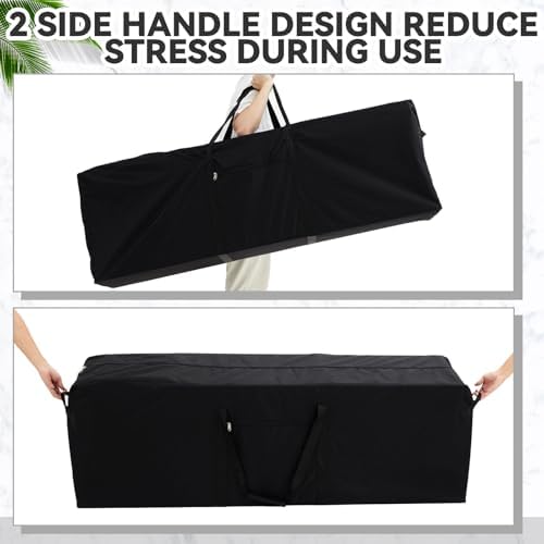1 Pcs 60 x 17 x 20 Inch, 332 L Large Storage Duffle Bag Black - Image 6