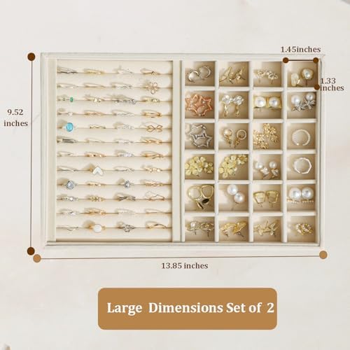 Large Velvet Jewelry Tray Display Drawer Inserts 2 Pack - Image 4