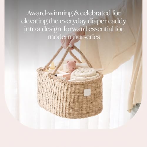 BEBE BASK Premium Baby Diaper Caddy Organizer Basket with Cotton Divider - Image 3