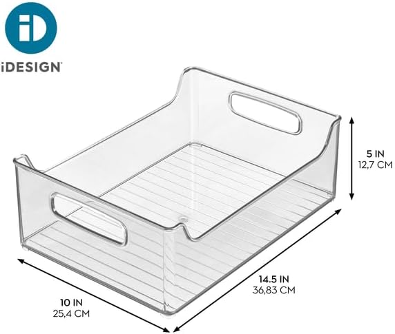 iDesign Plastic Stackable Pantry Bin, Set of 2, Clear - Image 4