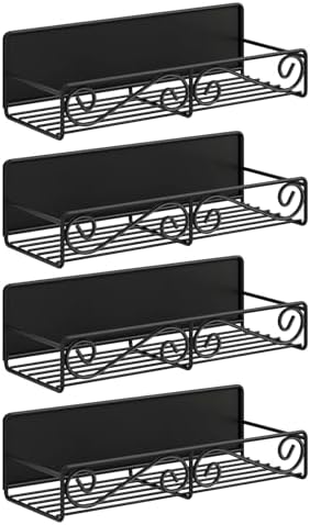 4 Pack Magnetic Spice Rack for Refrigerator by Hoopoton
