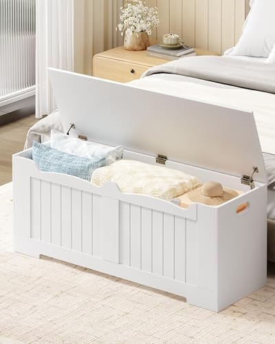 Hzuaneri 47 inches Farmhouse Storage Chest | 59 Gal | Pure White - Image 2