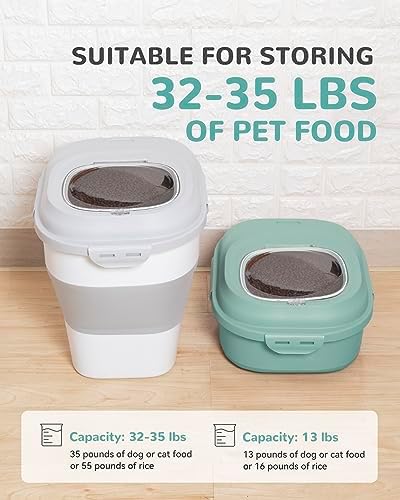 30-35Lbs Dog Food Storage Container Airtight,Collapsible Dog Food Container - Image 4