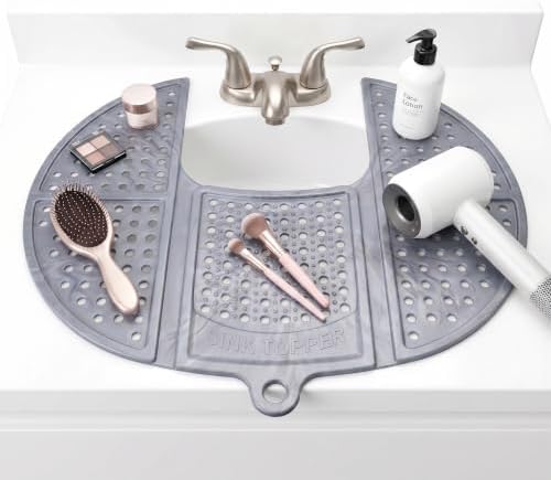 Sink Topper Bathroom Sink Cover for Counter Space, Standard Silver by SinkTopper