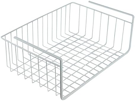 White Wire Under-Shelf Storage Basket, 17-Inch – Durable Organization Solution for Kitchen, Pantry, and Closet by SouthernHomewares