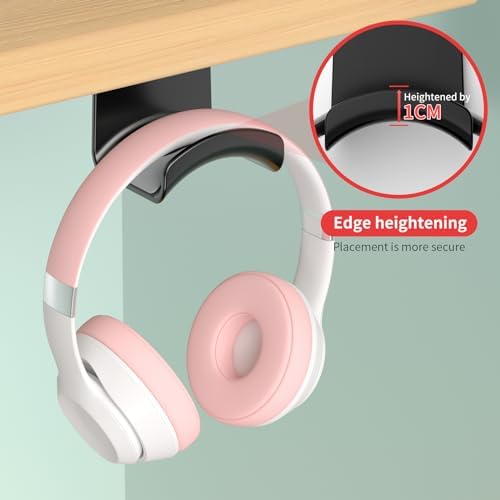Game Headphone Stand for Desk Mini Headphone Hanger Holder with Strong Adhesive Game Headset Stand Headphone Holder-Under Desk… - Image 4