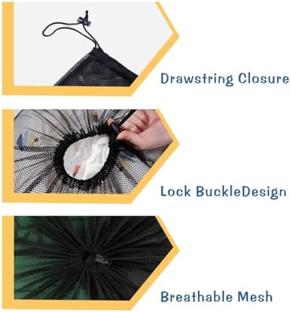2-Pack Large Mesh Laundry Bag, 24x36 Inch Black - Image 2