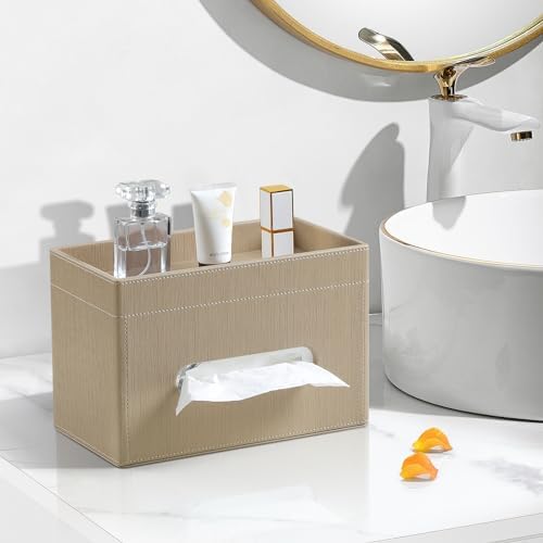 Plus Size Tissue Box Cover, Rectangle Tissue Box Organizer, Wood - Image 2