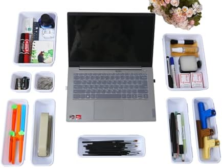 Kutesna 15PCS Interlocking Drawer Organizer, Plastic Desk Organizer Set - Image 7