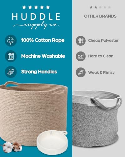 Huddle XXXLarge WASHABLE Blanket Basket for Living Room,Toys Storage, Baby - Image 3