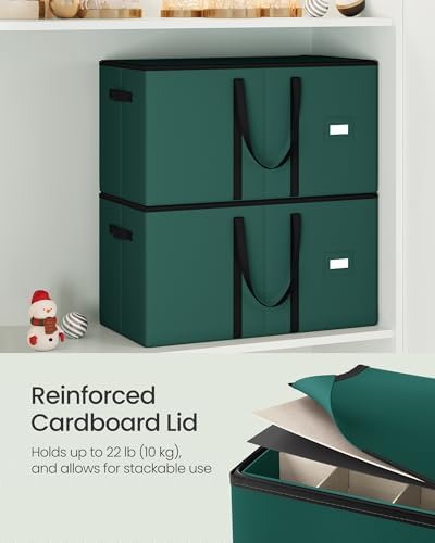 SONGMICS Christmas Ornament Storage Box, with 3 Inches 128 Slots - Image 4
