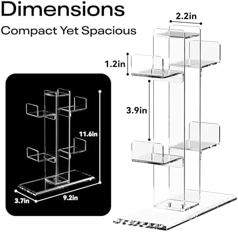 Crpich Acrylic Controller Stand, 3-Tier Headphone and Game Controller Holder with 5 Slots, Clear Desk Organizer for Xbox, PS5, PS4, Switch and More - Image 2