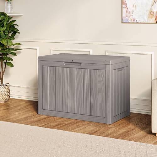 Outdoor Storage Box Waterproof, 55 Gallon Deck Box for Patio Storage by WTFGO
