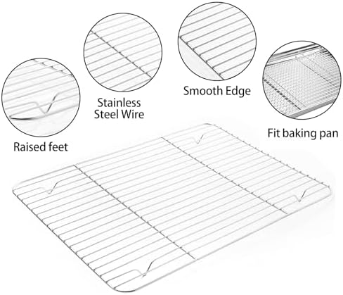 M MCIRCO Baking Sheet with Cooling Rack, Baking Mat Set, Set of 6 - Image 4