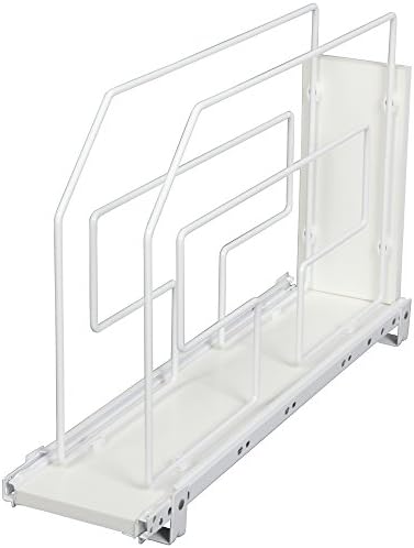 Knape & Vogt TDRO6-W 6 in. Roll Out Tray Divider Cabinet Organizer, White by KnapeVogt