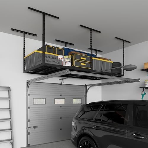 3X6FT Overhead Garage Storage Rack 450LBS Capacity, 26"-40" Height Adjust - Image 6