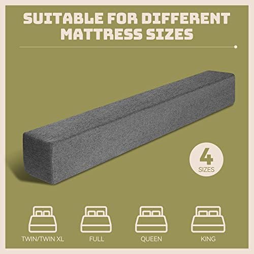 DEEPSHARK Bed Gap Filler for King Mattress, High-Density 45D Sponge, Removable and Washable Cover, Mattress Extender Filler for Headboard Gap, Bed Space Crack, Wall(78"×8"×8", King) - Image 3