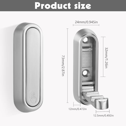 Folding Wall Hooks, 6 Pack, Silver, Zinc Alloy, Heavy Duty Coat Hooks - Image 3