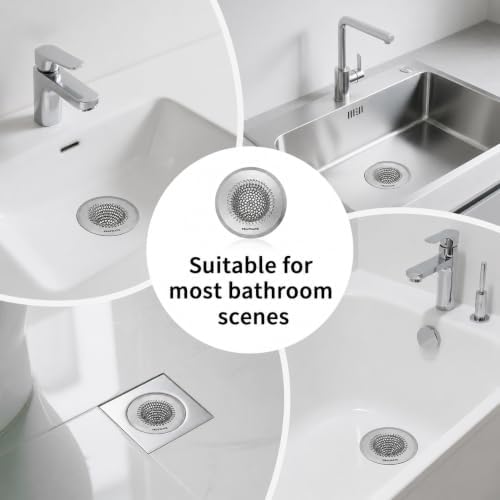 Shower Drain Cover Bathtub Stopper, 4.4" Hair Catcher for Bath, Tub & Sink - Image 4