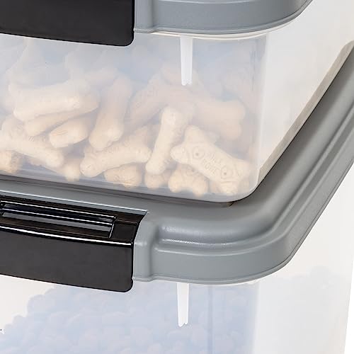 Amazon Basics 3-Piece Airtight Pet Food Storage Container Combo with Scoop, BPA Free, Removable Wheels, 33 QT + 12 QT - Image 7