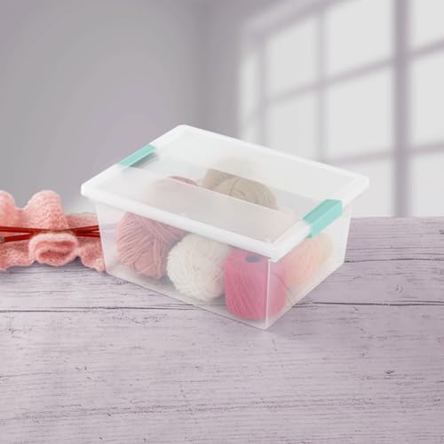 Sterilite Clip Box, Stackable Clear Plastic Bins- Deep, 12-Pack - Image 5