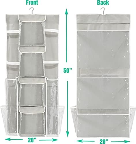 Simple Houseware Double-Sided Hanging Gift Wrap Organizer, Gray (Set of 1) - Image 3