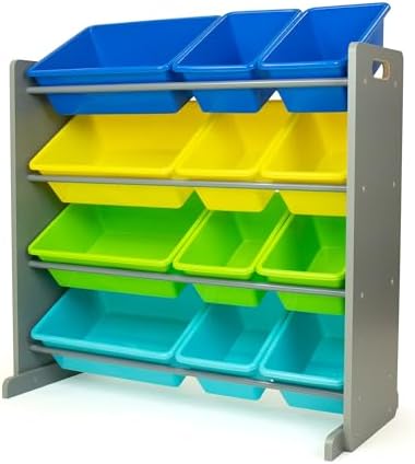 Humble Crew Kids Toy Organizer with 12 Bins, 4 Tier Storage for Playroom by HumbleCrew