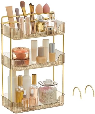 SONGMICS 3-Tier Makeup Organizer, Square, Customizable by SONGMICSbySONGMICSHOME