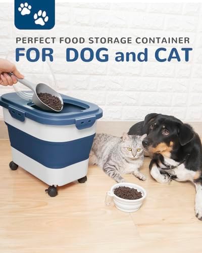 20-23 Lbs Dog Food Storage Container,Collapsible Dog Food Container - Image 2