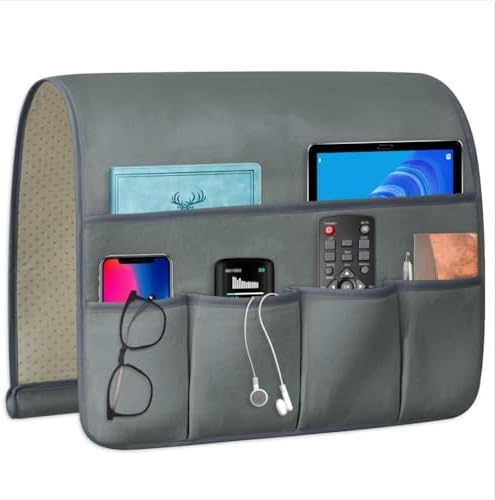 Remote Control Holder for Armchair Caddy, Remote Holder with 5 Pockets by WETRBWEH
