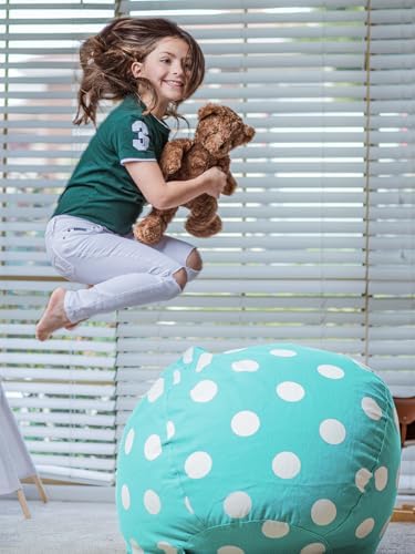 WEKAPO Stuffed Animal Storage Bean Bag Chair Cover for Kids - Image 5
