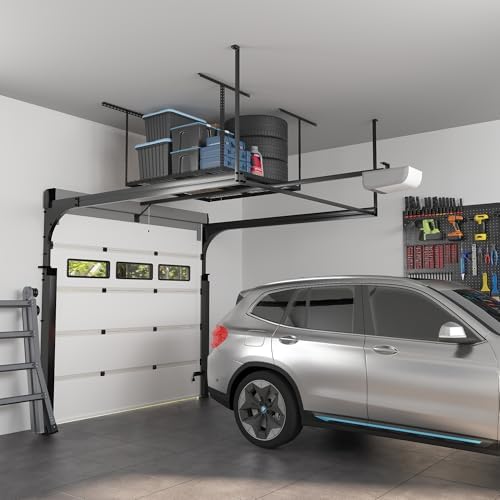 FLEXIMOUNTS 4x4ft Overhead Garage Storage Rack, Black - Image 7
