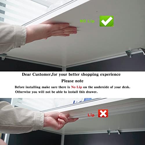 Under Desk Drawer Storage Organizer - 2 Pack (Large and Small) Black - (Please Note - Drawer Size/No Lip Under Desktop) - 2 Installation Methods (Screw or Adhesive) - Image 2