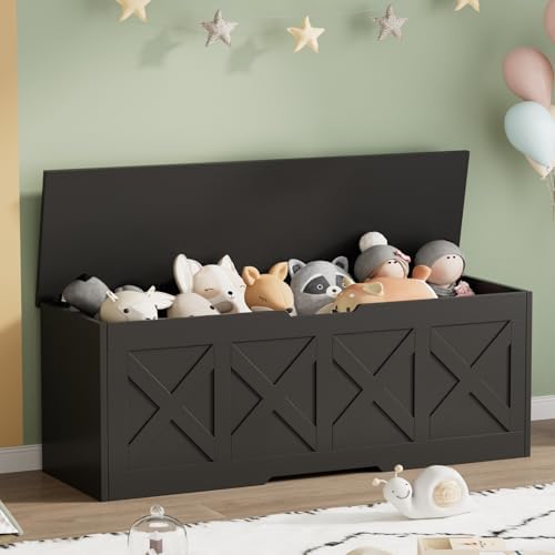Homleke 47.2" Extra-Large Wooden Storage Chest, Farmhouse Storage Bench by Homleke