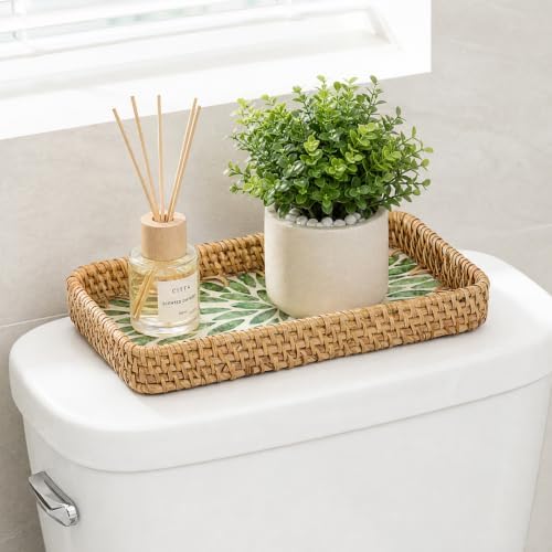 Key Basket for Entryway Table, Rattan Remote Tray for Coffee Table - Image 7